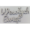 Napis „Wesołych Świąt” biały HDF