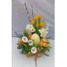 Stroik wielkanocny w drewnianej skrzyneczce – 52 cm